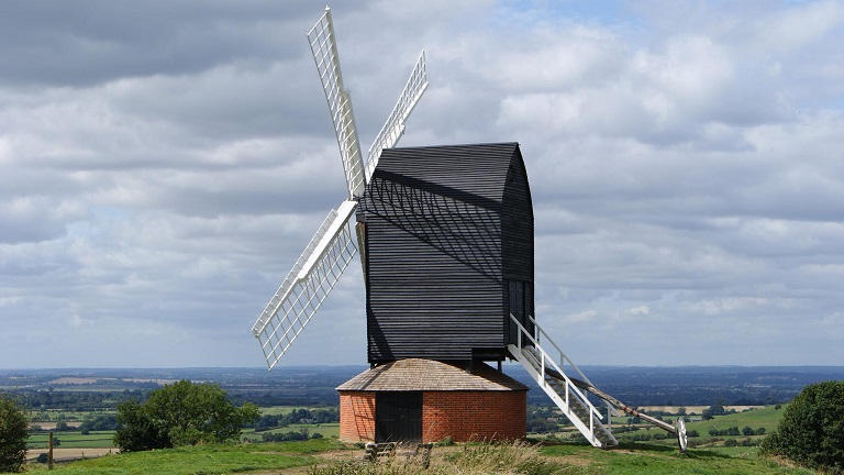 Brill's windmill, one of the oldest and best-preserved early European post mills in existence