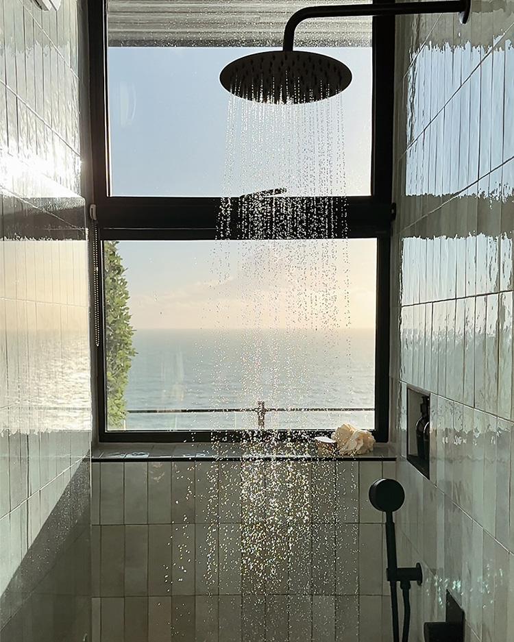 Views from the shower at Cabin on the Cliff