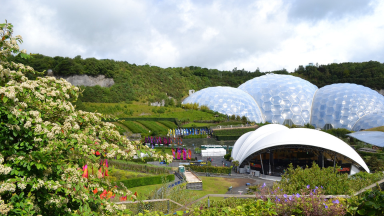 The biomes at the Eden Project in Cornwall