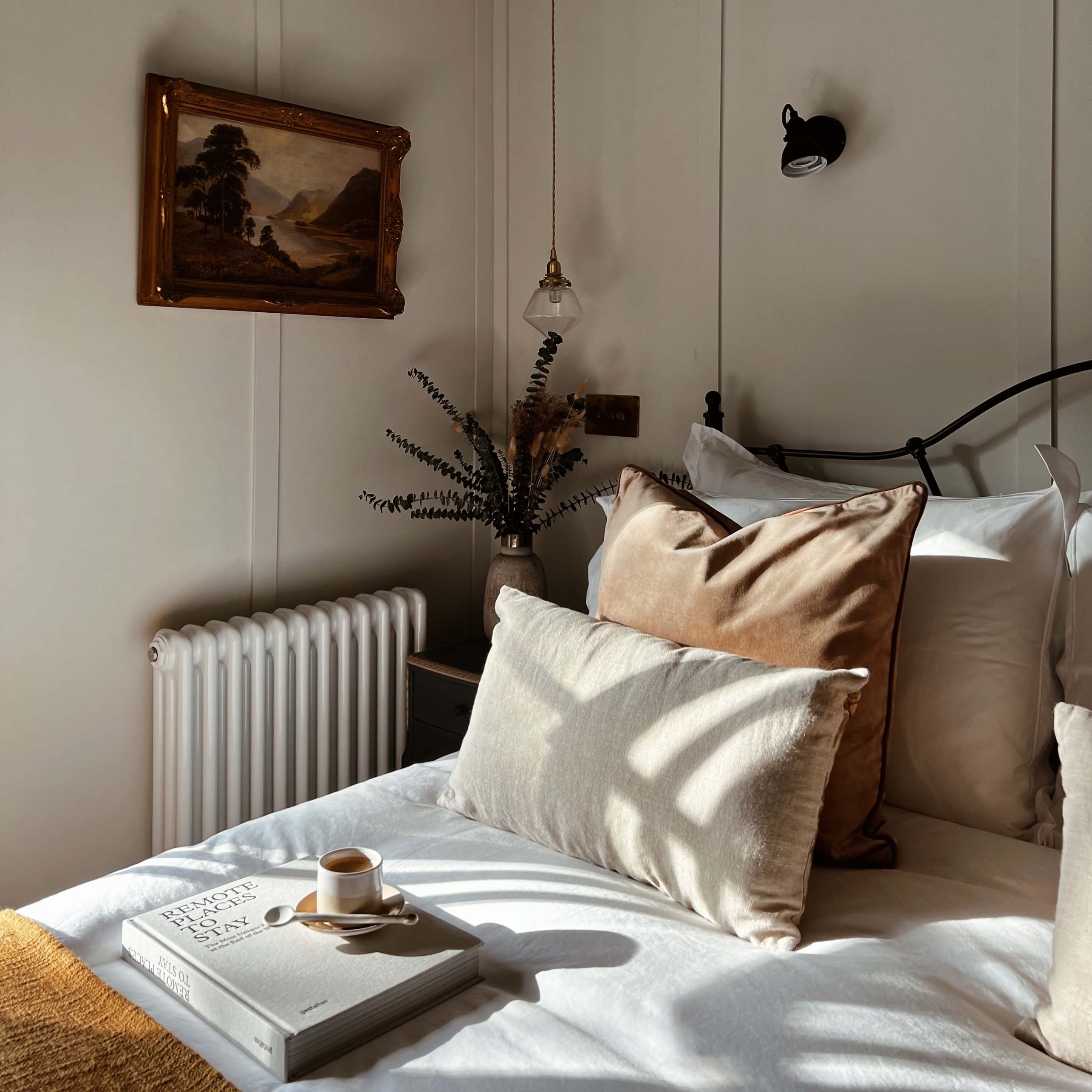 Light pouring into bedroom at Bramble Cottage