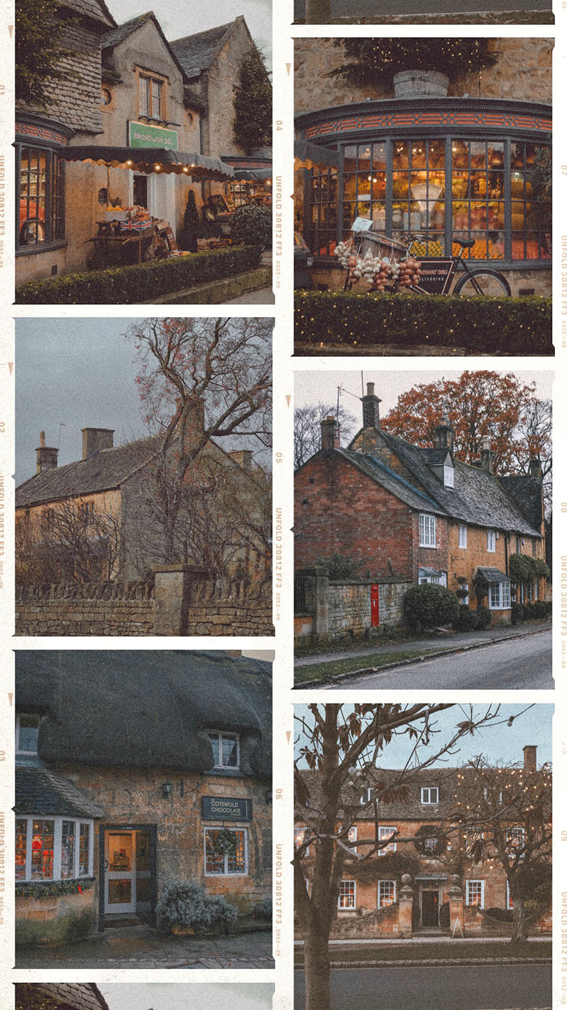 A collection of images from Broadway in the Cotswolds