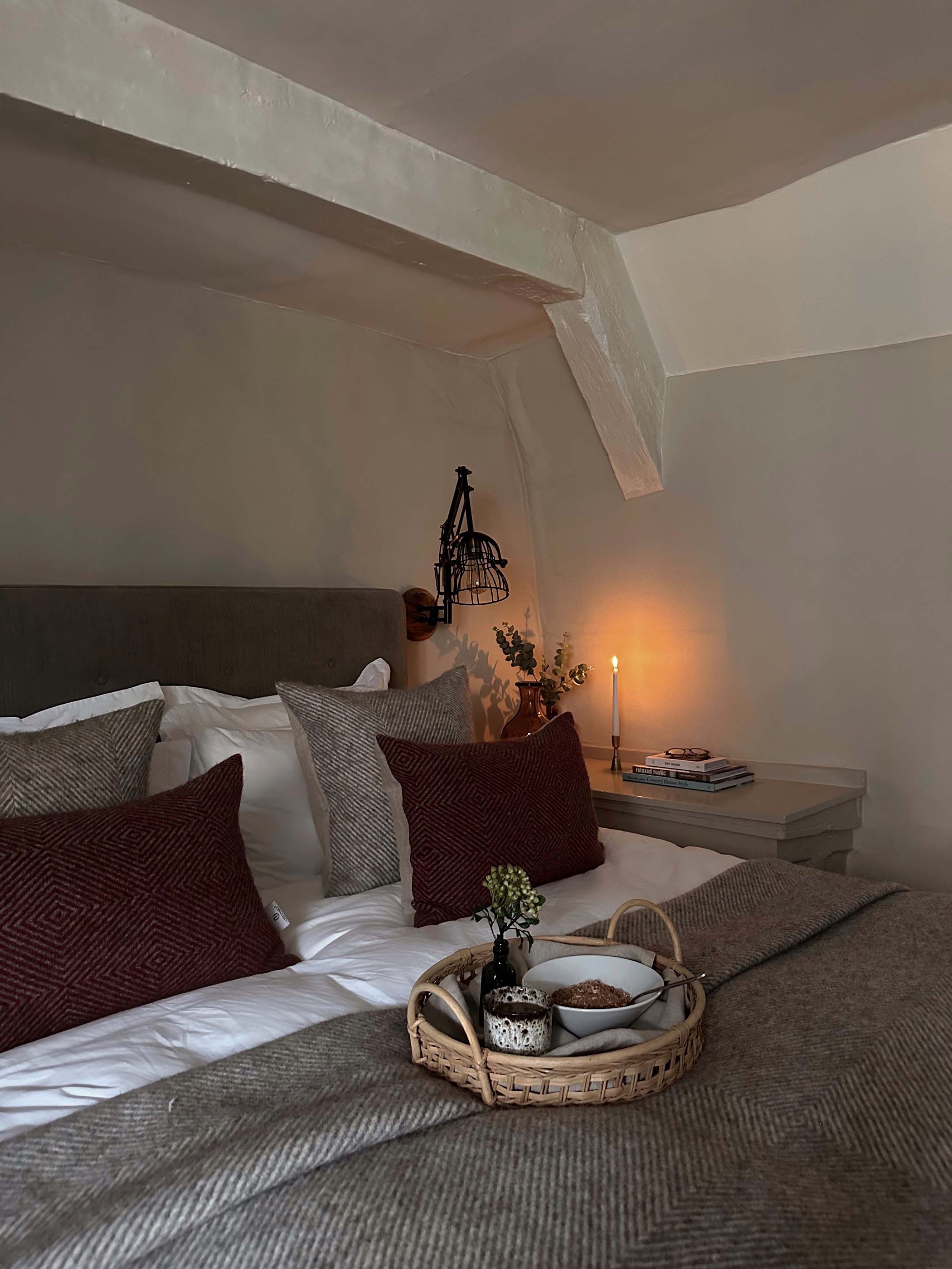 The dreamy bedroom of Wool Cottage