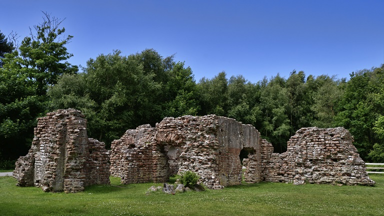 The remains of Ravenglass Roman Bath House in the Lake District