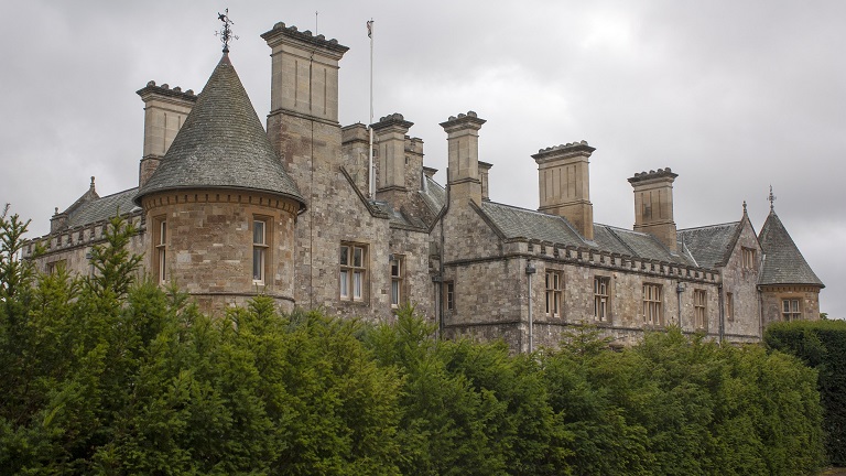 A view of Beaulieu Palace House museum in Beaulieu in the New Forest, Hampshire - one of the area's family-friendly attractions