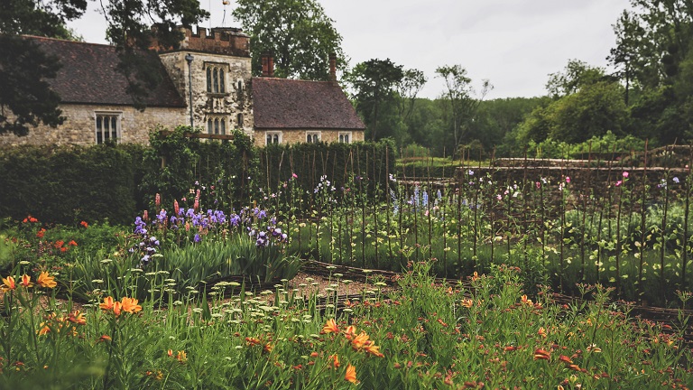 The cutting garden at Ightham Mote, a Medieval manor house in Kent