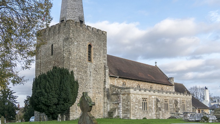 A view of St Mary the Virgin church in West Malling