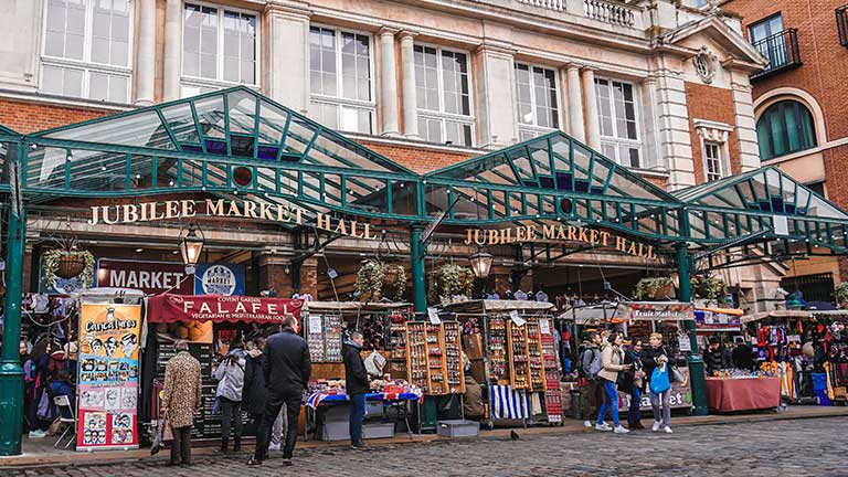 The entrance to Jubilee Hall Market at Covent Garden