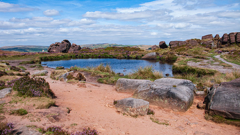 A view of the magical Doxey Pool in the Peak District