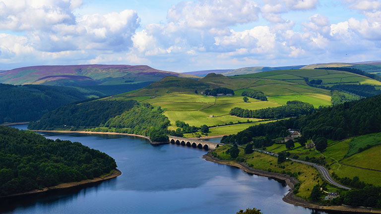 A beautiful over Ladybower Reservoir in the Peak District