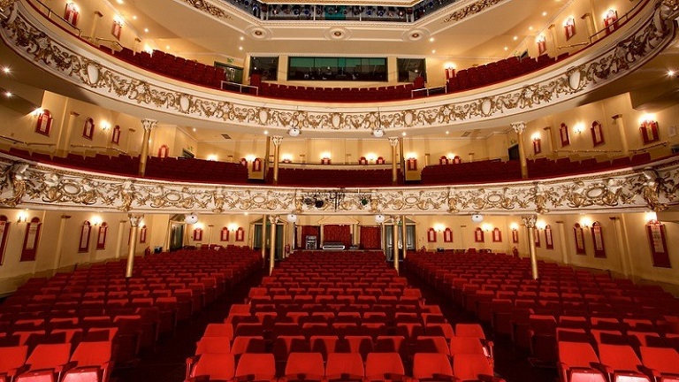 Inside the Swansea Grand Theatre auditorium