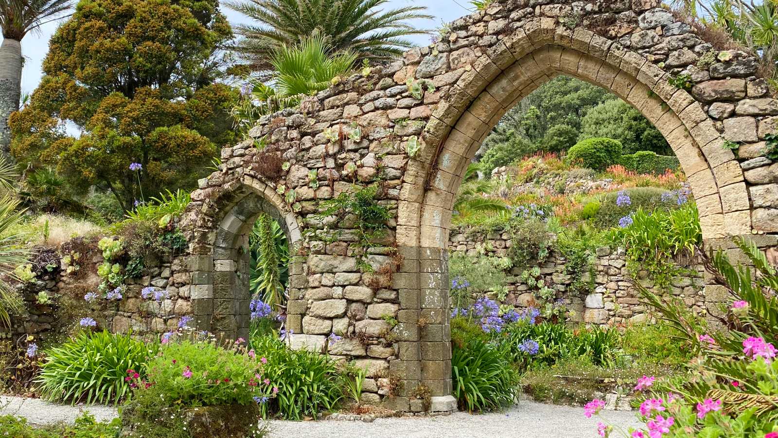 The ruins of St. Nicholas Priory in Tresco's Abbey Gardens