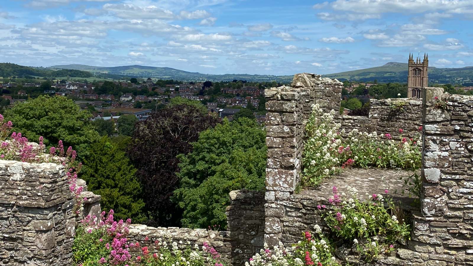 The grounds of Ludlow Castle