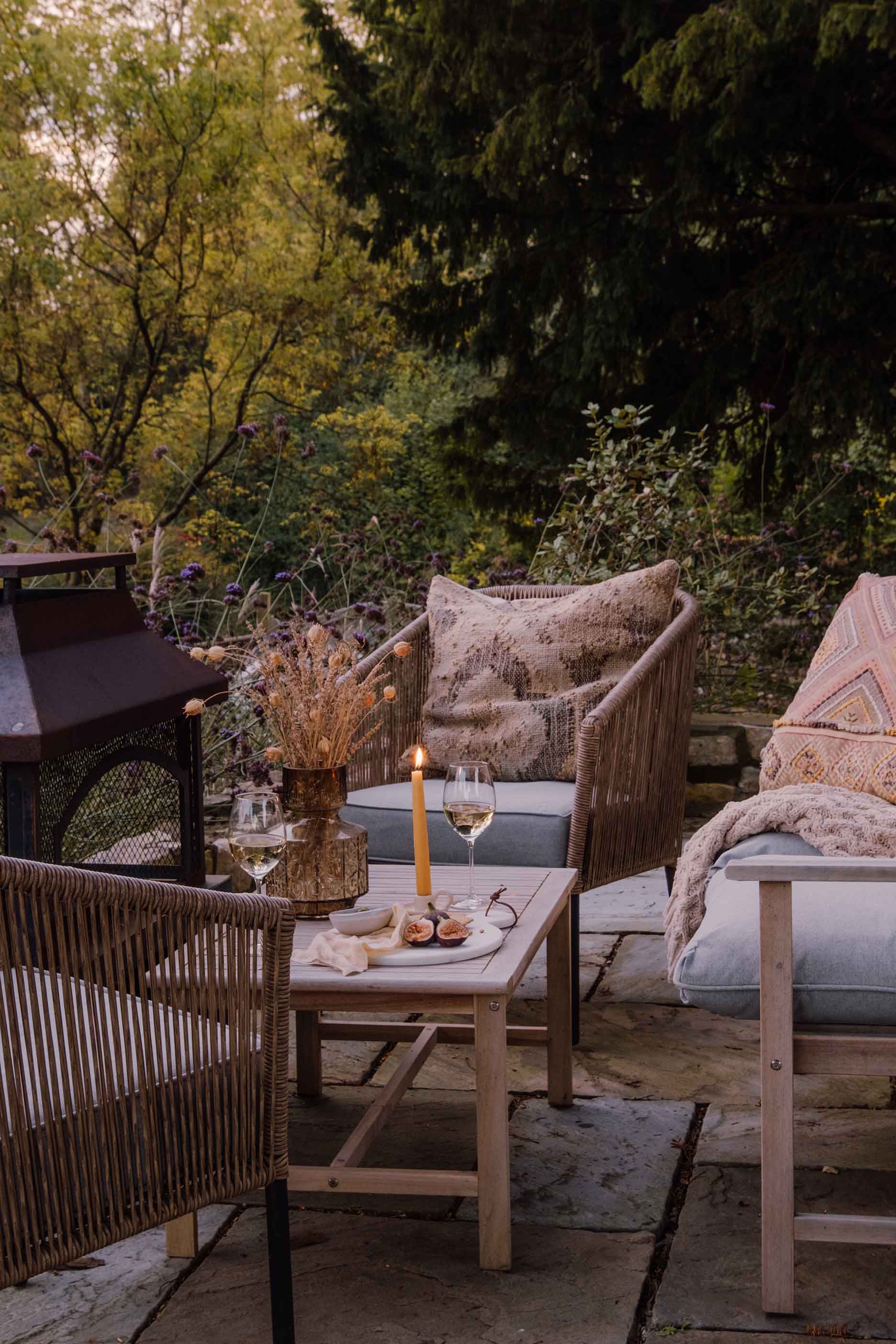 Candlelit scene at Myrtle Cottage