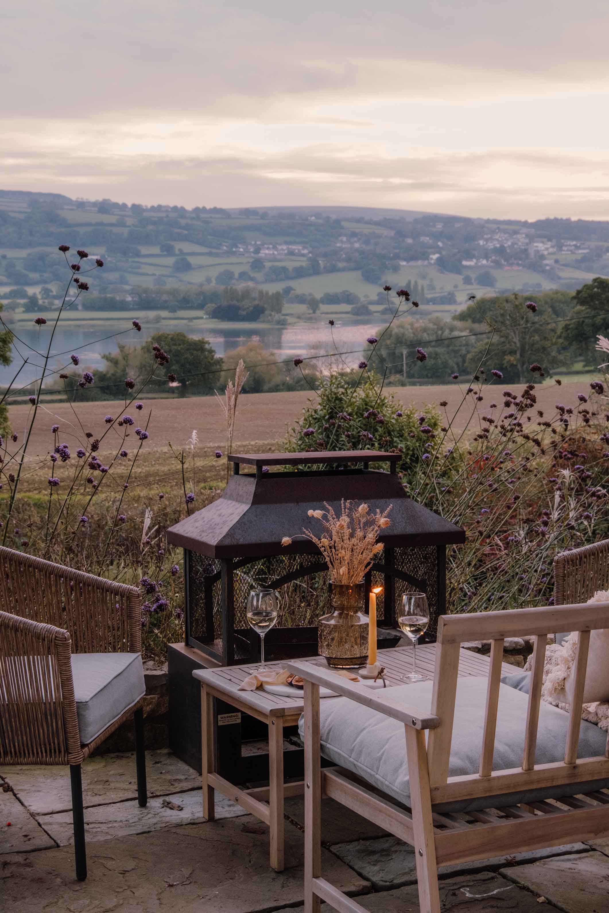 View of Blagdon lake at Myrtle Cottage