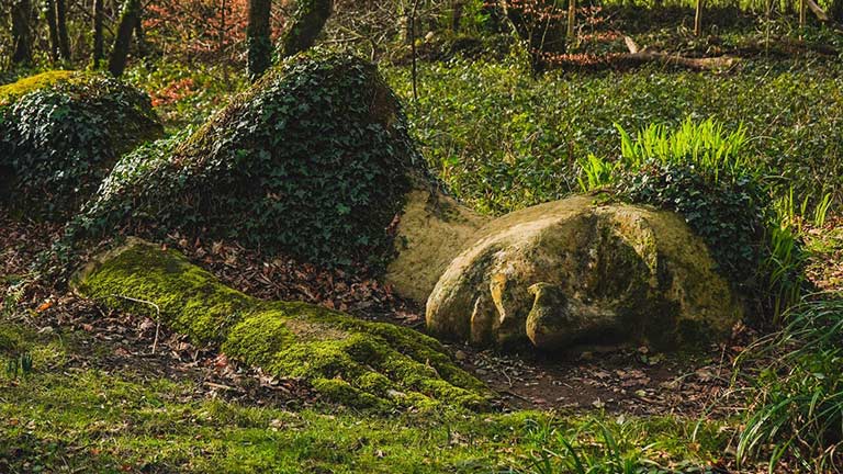 The sleeping mud maid at The Lost Gardens of Heligan