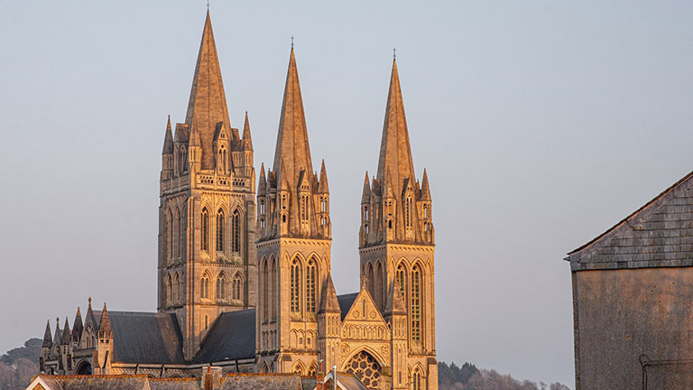 A view of Truro Cathedral in Cornwall