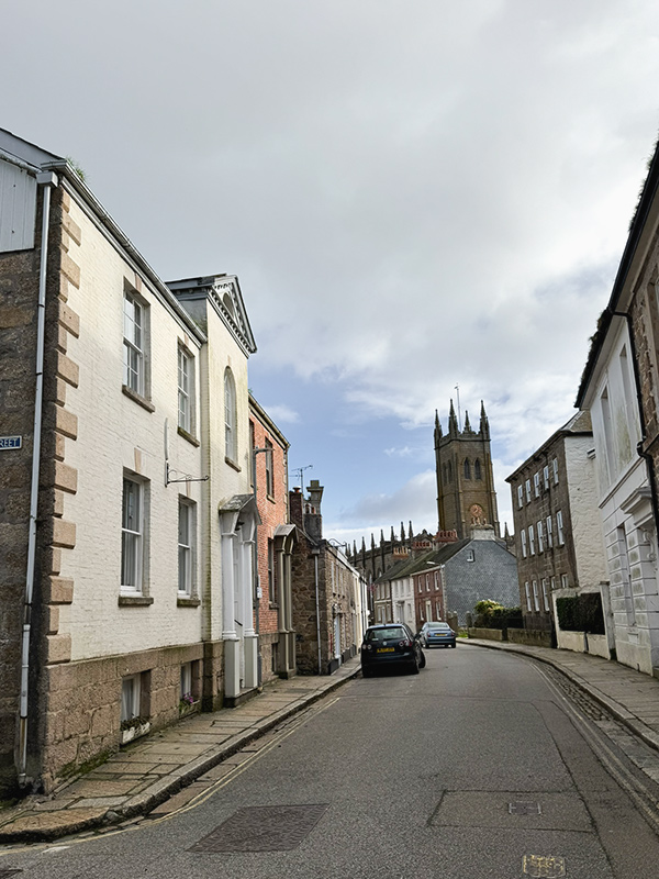 Colourful buildings on the streets of Penzance