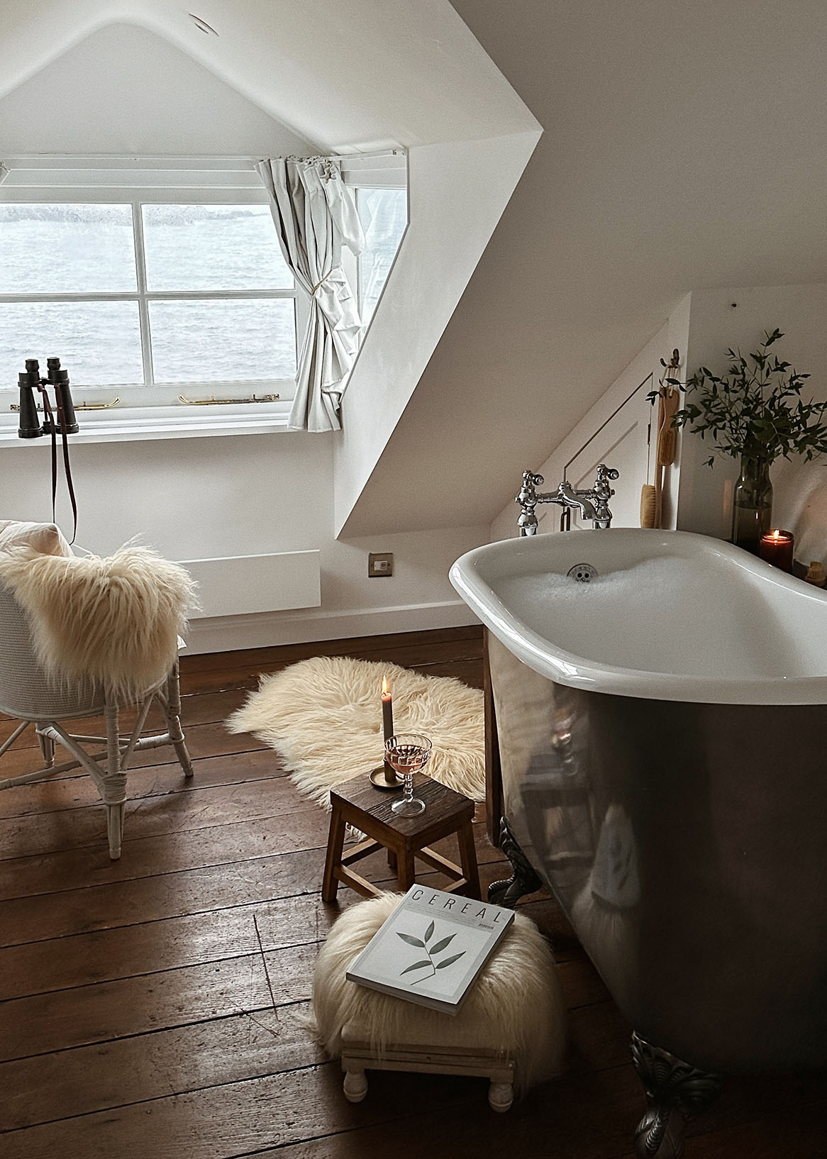 Slipper bathtub at Rocksalt in Cornwall