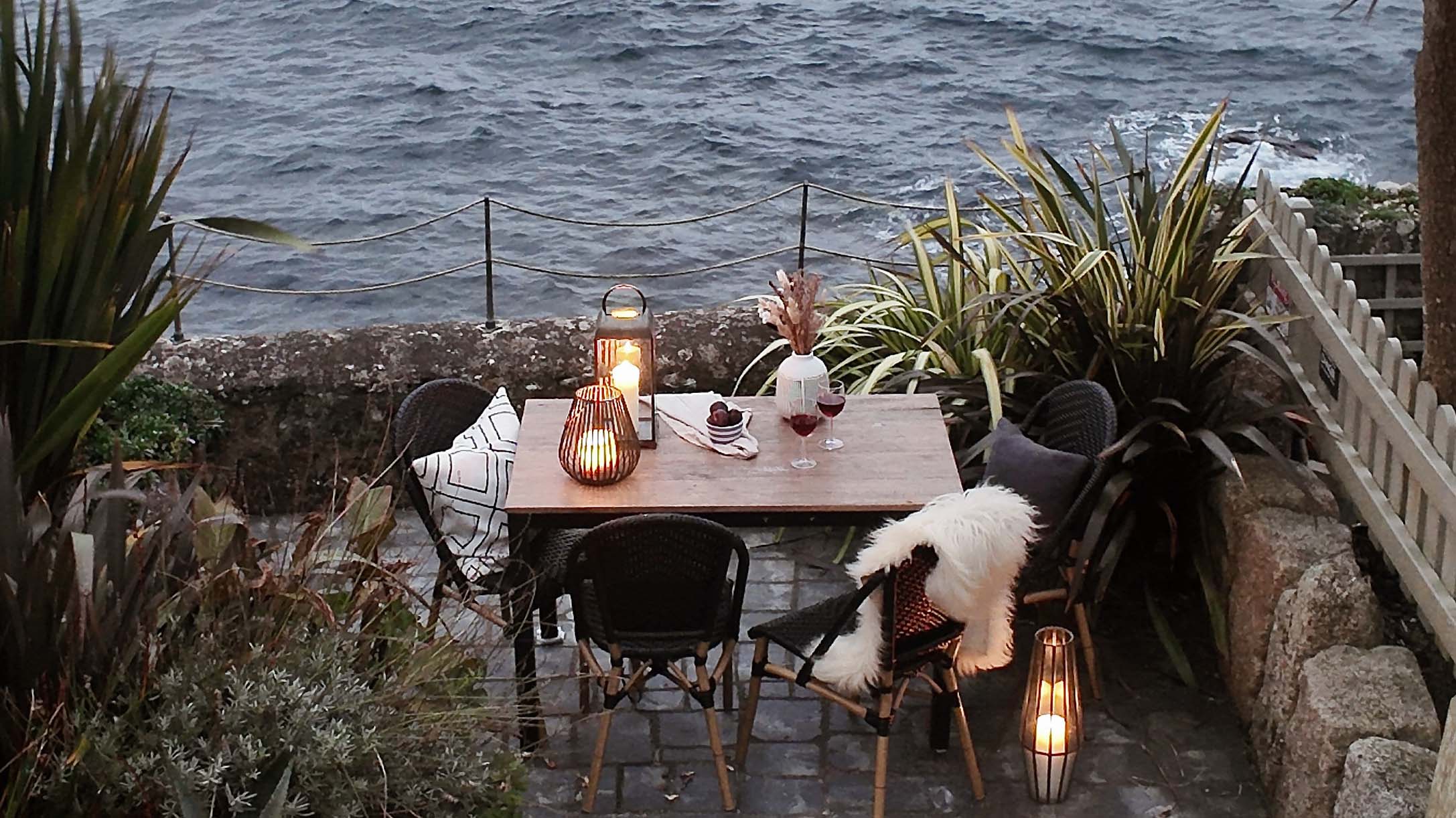 Seafront terrace at Rocksalt