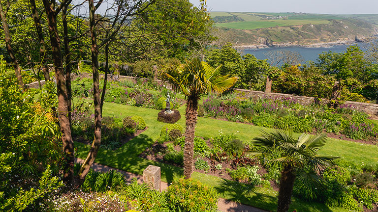 The floral gardens of Overbeck's Garden near Salcombe, Devon