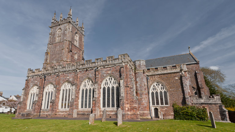 A view of St Andrew's Church in Cullompton, Devon