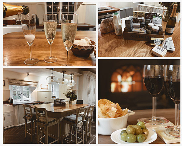 Cosy interiors, a crackling wood burner and a selection of bubbles and treats at Asteria