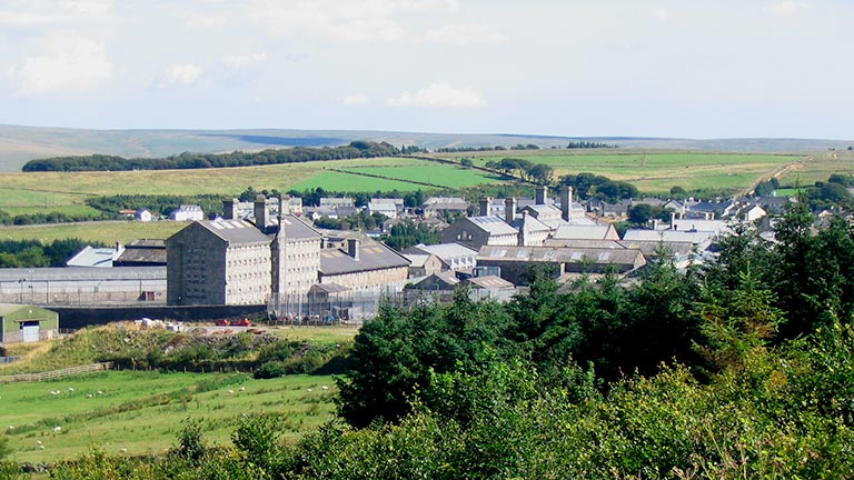 A view of Dartmoor Prison, close to the prison museum
