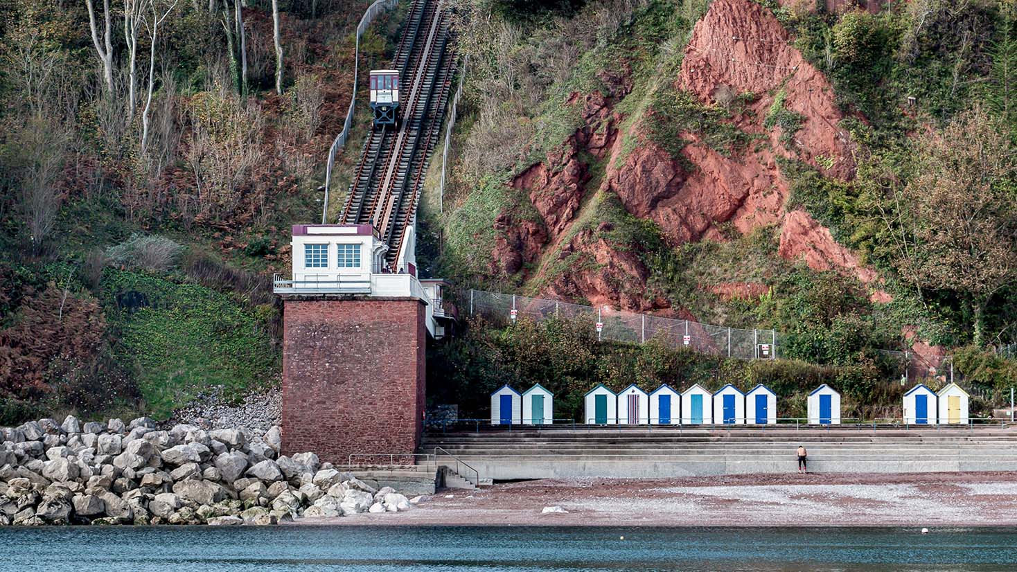 Babbacombe Cliff Railway in South Devon