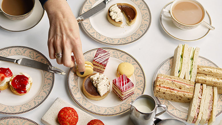 A delicious afternoon tea served at the Terrace Restaurant in Hampshire