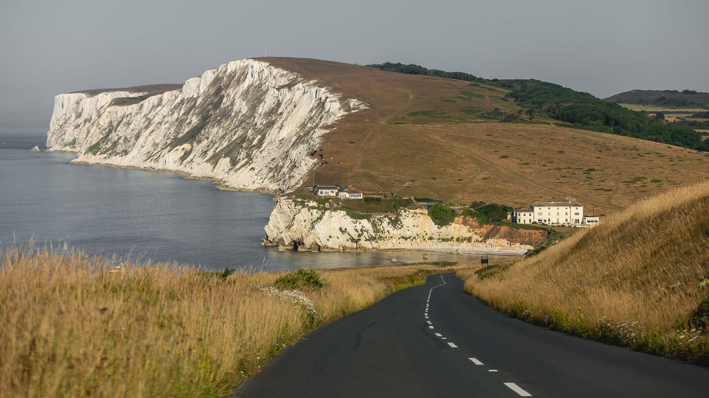 Views along the coast road towards Freshwater Bay