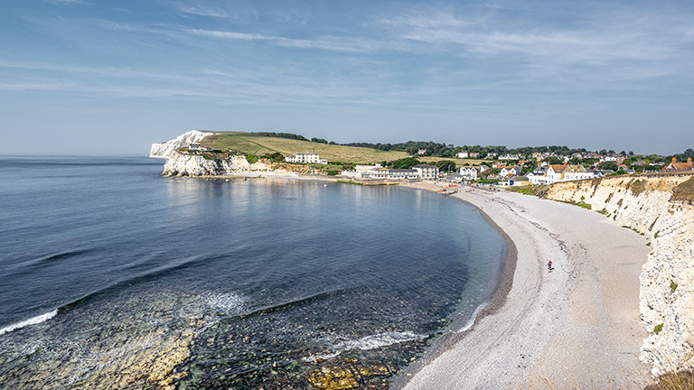 Beautiful views across Freshwater Bay on the Isle of Wight