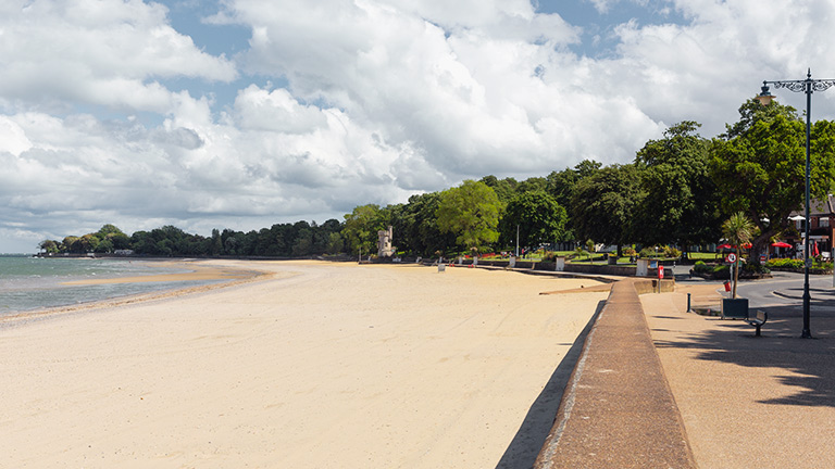 The sun-soaked sand of one of Ryde's beautiful beaches