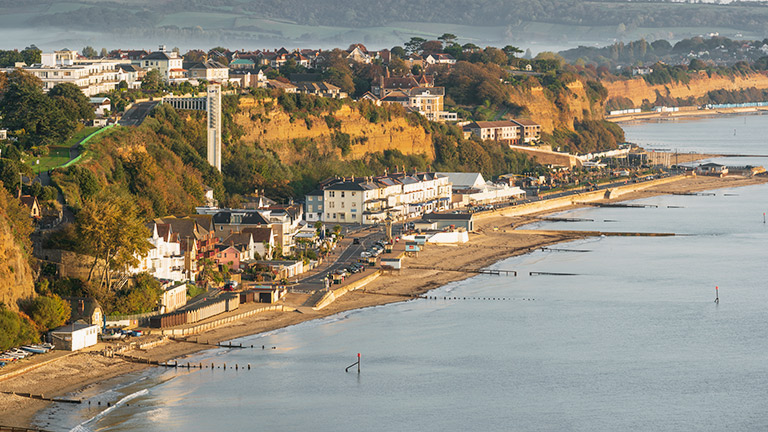 Golden hour on an autumn day over Shanklin