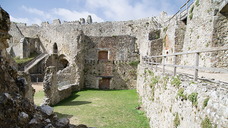 The romantic ruins of Carisbrooke Castle on the Isle of Wight