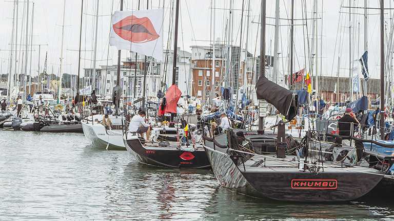 Sailing boats in Cowes on the Isle of Wight