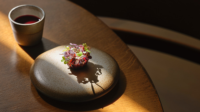 Michelin cuisine served at L'Enclume in Cartmel 