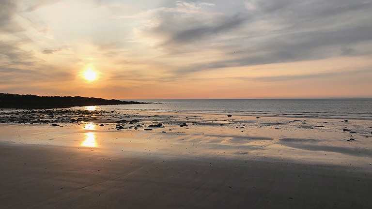 A sunset over Ardwell Bay