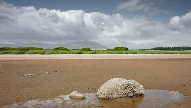 Powillimount Beach with Criffel Hill in the background