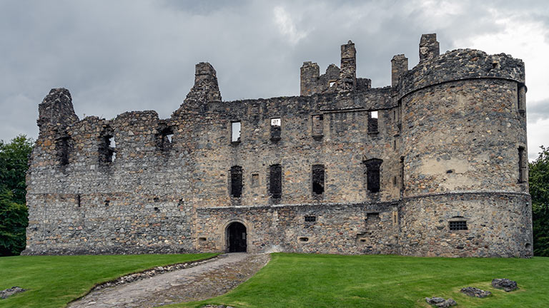 The ruins of Balvenie Castle in Moray Speyside