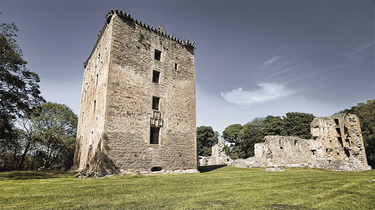 The ruins of Spynie Palace near Elgin