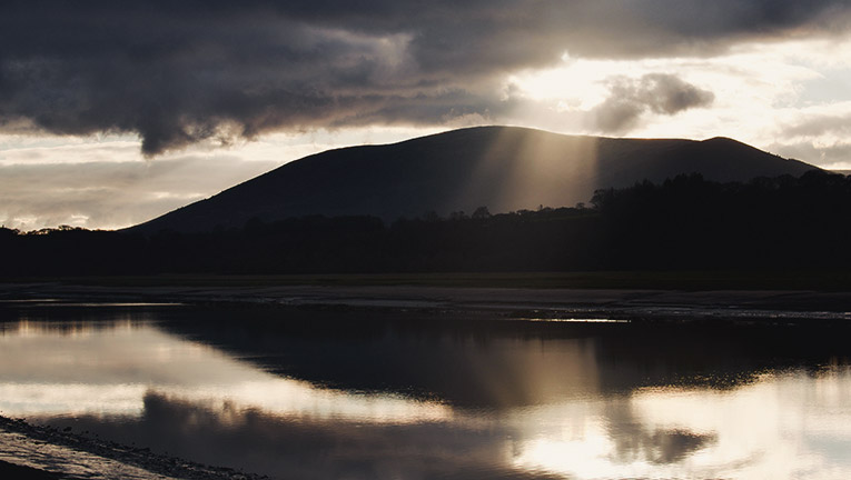 Criffel Hill at sunset