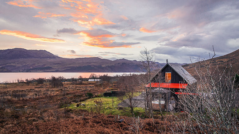 The stunning Aulinn retreat overlooking the Kylerhea Straits and Five Sisters of Kintail
