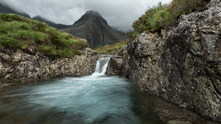 One of the magical fairy pools near Carbost on the Isle of Skye
