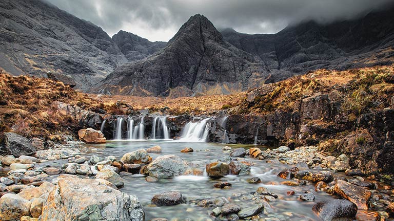 One of the natural fairy pools along the River Brittle in Skye