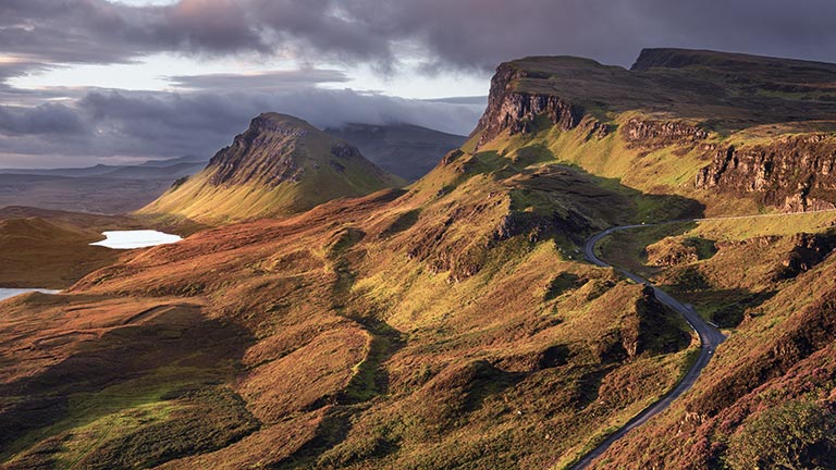 Dramatic views over Quiraing, home to one of the best walking routes in the Isle of Skye