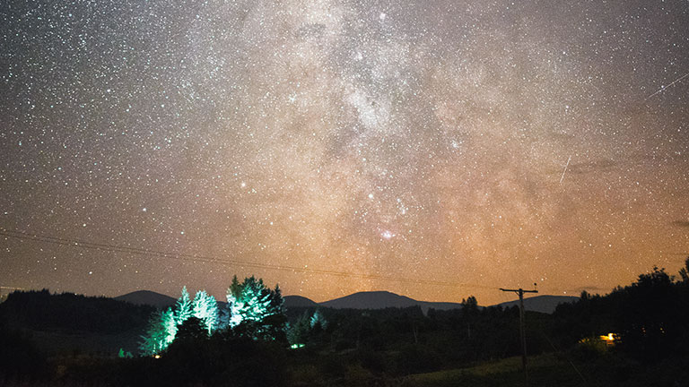 Beautiful, star-studded night skies over Galloway Forest Park