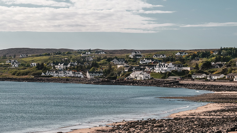 Gairloch village on the coast of Wester Ross in Scotland