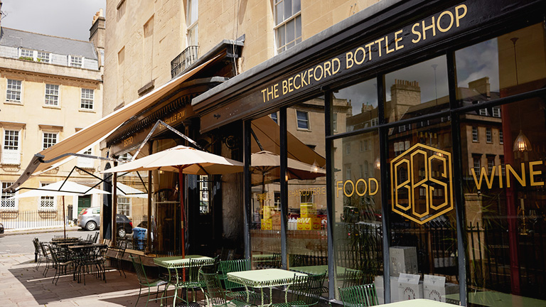 The glass-fronted exteriors of Beckford Bottle Shop | Image Credit Ed Schofield