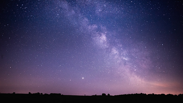 The Milky Way over Exmoor National Park